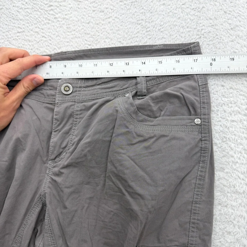 Kuhl Splash Roll-Up Gray Cargo Hiking Pants Womens 12 Short 6065 Straight Leg